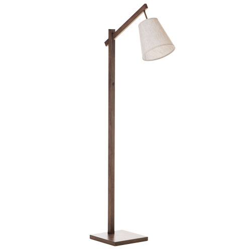 Wood floor lamp