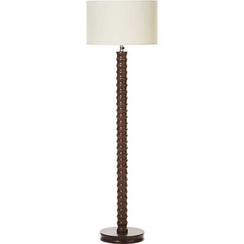 Wood floor lamp