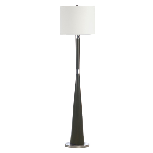 Wood floor lamp